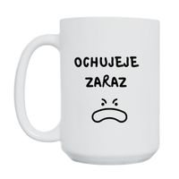KUBEK "OCHUJEJE ZARAZ" Wzór - Duży 450 ml