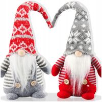 SKRZATY Świąteczne Krasnal GNOM Para Skrzat DUŻY Ozdoba Świąteczna Prezent
