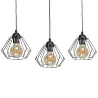 LAMPA wisząca NORMAN MLP6264 Milagro industrialna OPRAWA metalowy ZWIS druciane klatki czarne chrom