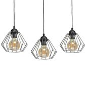 LAMPA wisząca NORMAN MLP6264 Milagro industrialna OPRAWA metalowy ZWIS druciane klatki czarne chrom