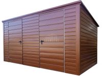 Schowek domek ogrodowy 4x2,5m 2x drzwi drewnopodobny dach spad w tył TS969