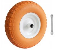 KOŁO DO TACZKI PU pełne bezdętkowe 400-6 4.00-6 oś 12 mm POLIURETANOWE