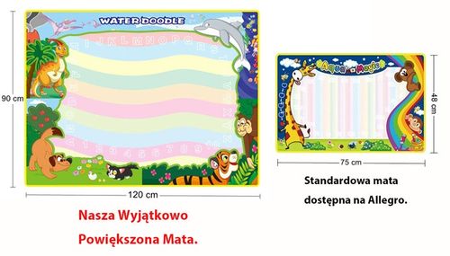 DUŻA MATA WODNA DO MALOWANIA WODĄ PIECZĄTKI 120x90 na Arena.pl