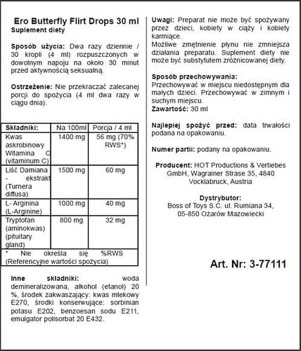 supl.diety ero butterfly flirt drops 30 ml na Arena.pl