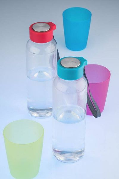 Butelka CLEAR 500 ml Czerwona zdjęcie 4