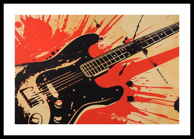 Plakat 45x30cm Gitara Elektryczna zdjęcie 3