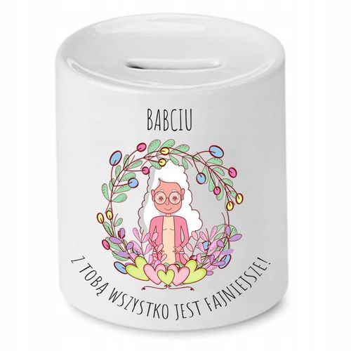 Skarbonka Dla Babci Z Babcią Wszystko Jest Fajne Z Nadrukiem Ze Zdjęciem na Arena.pl