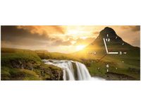 100X40CM ZEGAR ISLANDZKI KRAJOBRAZ OBRAZ