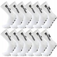 5x antypoślizgowe skarpety piłkarskie, rozmiar 39–46, kolor biały