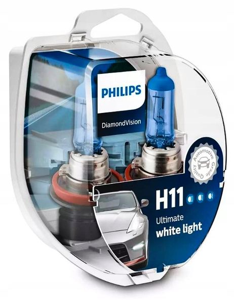 PHILIPS Diamond Vision H11 5000K BIAŁE ŻARÓWKI zdjęcie 4