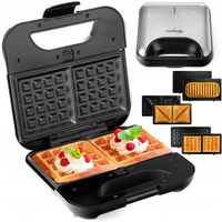 OPIEKACZ DO KANAPEK TOSTER SANDWICH GRILL GOFROWNICA 3W1 DUŻY MOCNY