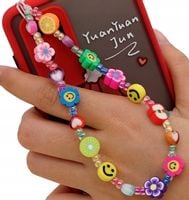 Zawieszka brelok Smycz do telefonu koraliki perły  F137_DDD