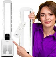 WENTYLATOR KOLUMNOWY BEZŁOPATKOWY 97CM CICHY PANEL DOTYKOWY + PILOT 50W