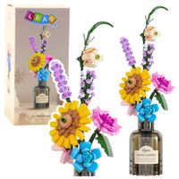 ZESTAW KLOCKI KONSTRUKCYJNE BUKIET KOLOROWYCH KWIATÓW