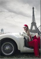 100 70CM OBRAZ PŁÓTNO PARKING WIEŻY EIFFLA PŁÓTNO RAMA