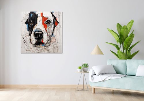 Obraz 90x90cm Przyrysowany Psiak na Arena.pl