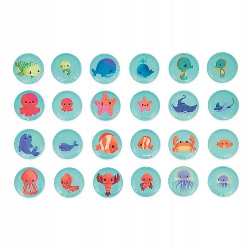 Gra memory do kąpieli Morskie dzieci 24 elementy 2+ JANOD na Arena.pl