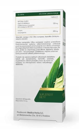 Medica Herbs LIŚĆ OLIWNY FORTE na Arena.pl