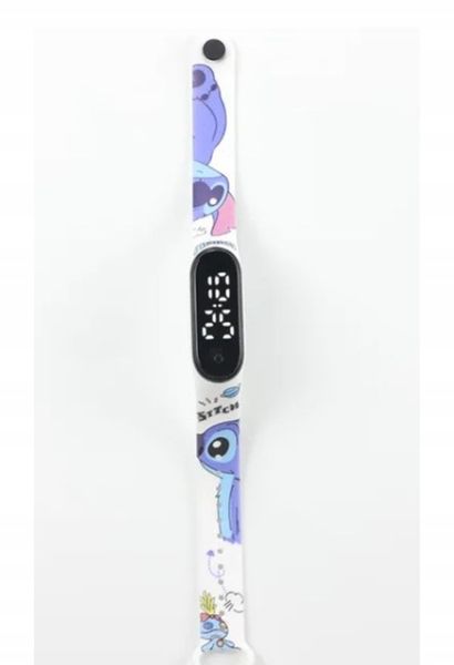 Zegarek cyfrowy LED Stich Biały zdjęcie 3