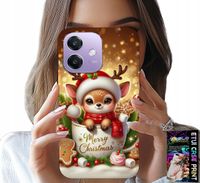 ETUI DO OPPO A40 / A40M - RENIFEREK SŁODKI RENIFER ŚWIĄTECZNE WZÓR