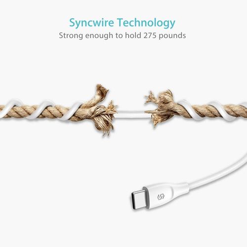 Syncwire Unbreakcable - Kabel USB-C na USB-A 3.0 1m - biały na Arena.pl