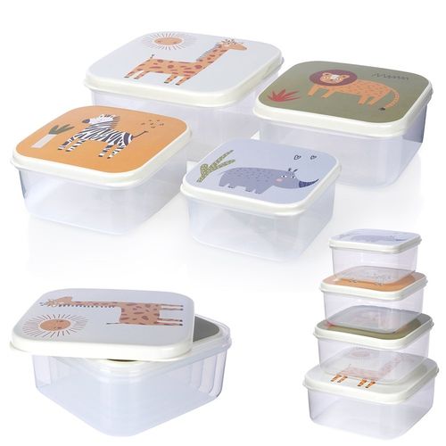 4x Pojemniki Żywność dla Dziecka Dzieci Śniadaniowe Lunchbox Śniadaniówka na Arena.pl