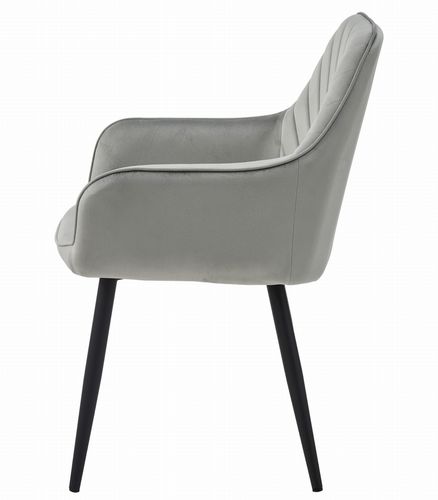 Krzesło NANA - aksamit srebrno-szary / nogi czarne x 2 na Arena.pl