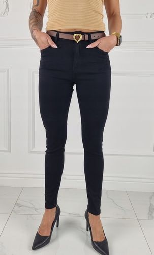 M.SARA SPODNIE JEANSOWE DAMSKIE WYSOKI STAN DUŻE ROZMIARY PASEK GRATIS na Arena.pl