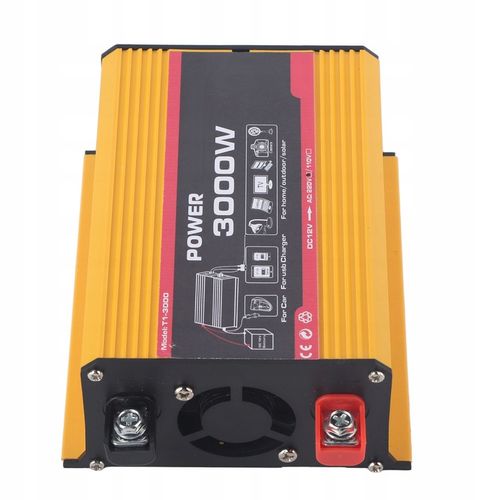 3000W FALOWNIK SAMOCHODOWY 12V 220V USB na Arena.pl