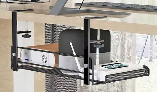 DUŻA PÓŁKA ORGANIZER WIESZAK NA PRZEWODY KABLE ROUTER BIURKO na Arena.pl