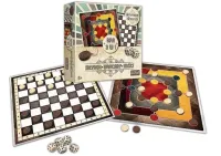 TREFL RETRO GRA 3w1 MŁYNEK WARCABY KOŚCI 01848