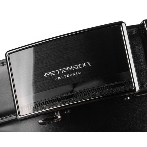 elegancki, skórzany pasek męski w czarnym kolorze z automatyczną na Arena.pl