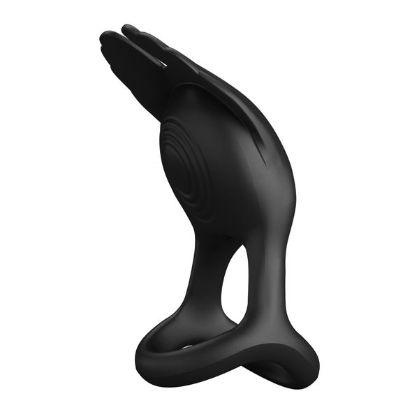 PRETTY LOVE - VIBRANT PENIS RING SILAS Black, 7 vibration functions zdjęcie 4