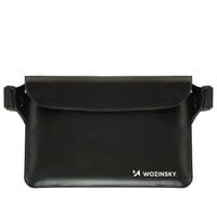 Saszetka nerka wodoodporna PVC na telefon dokumenty - czarna