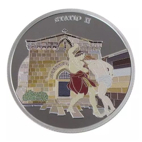 Zestaw 14 monet: Via Dolorosa kolorowany 14 x 1 uncja Srebra 2016 Prooflike na Arena.pl