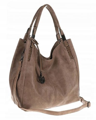 Tommasini Torebka Damska Listonoszka Duża Torba Shopper Worek 2692 Beżowa na Arena.pl