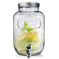 Słój Słoik Kranikiem Kranem Dystrybutor do Napojów Wody Lemoniady Napoje 4L