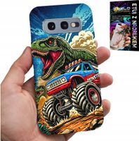 ETUI DO SAMSUNG GALAXY S10E -DINOZAUR W MONSTERTRUCKU WZORY DLA DZIECI