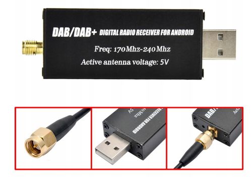 ANTENA,TUNER DAB+ DEDYKOWANY ADAPTER DO RADIA Z SYSTEMEM ANDROID USB, SMA na Arena.pl