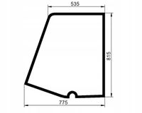 Szyba drzwi górna JCB 505-20 TC 525-60 527-58
