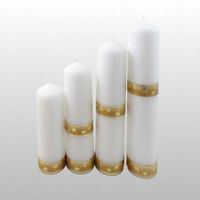 ŚWIECE ADWENTOWE BIAŁE - ZESTAW 4 ŚWIEC - RÓŻNE WYSOKOŚCI, STOPNIOWANE