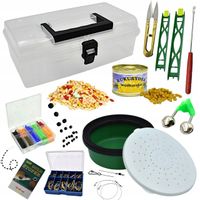 Pudełko Skrzynka Wędkarska + zestaw Akcesoriów