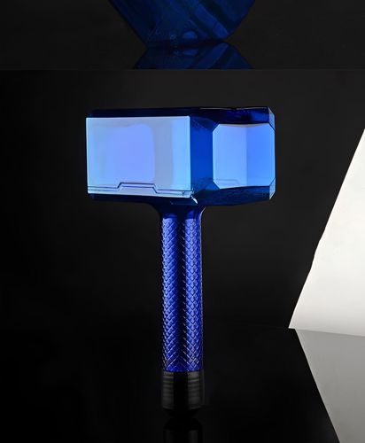 Butelka na wodę RESTEQ w kształcie młota Thora, butelka Mjolnir, niebieska na Arena.pl