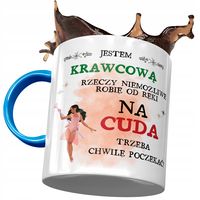 Kubek Błękitny Dla Krawcowej Na Cuda Trzeba Z Nadrukiem Ze Zdjęciem
