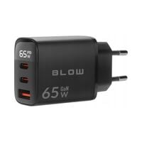 SZYBKA ŁADOWARKA SIECIOWA KOSTKA LCD GNIAZDO USB 2x USB-C PD QC 3.0 65W GAN