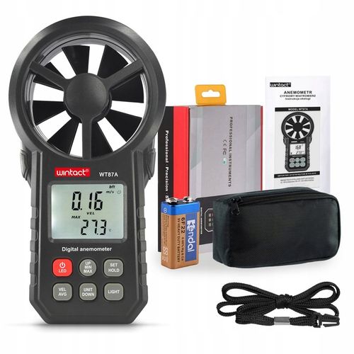 ANEMOMETR WIATROMIERZ POMIAR PRĘDKOŚCI POWIETRZA MIERNIK WIATRU TEMPERATURY na Arena.pl