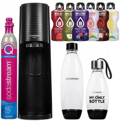 SATURATOR DO WODY SODASTREAM TERRA CZARNY 2 BUTELKI NABÓJ CO2 + 6 na Arena.pl