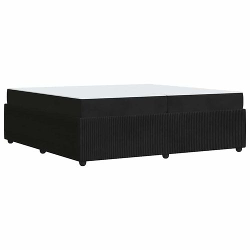 Rama łóżka z materacem z materacem Czarny 200 x 200 cm Aksamit na Arena.pl