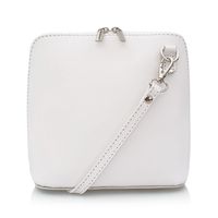 VERA PELLE torebka skórzana damska listonoszka stożek V024 biała