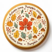 CIASTKO LUKROWANE AUTUMN TIME ROZ.XL KOŁO JESIEŃ RĘCZNIE ROBIONE